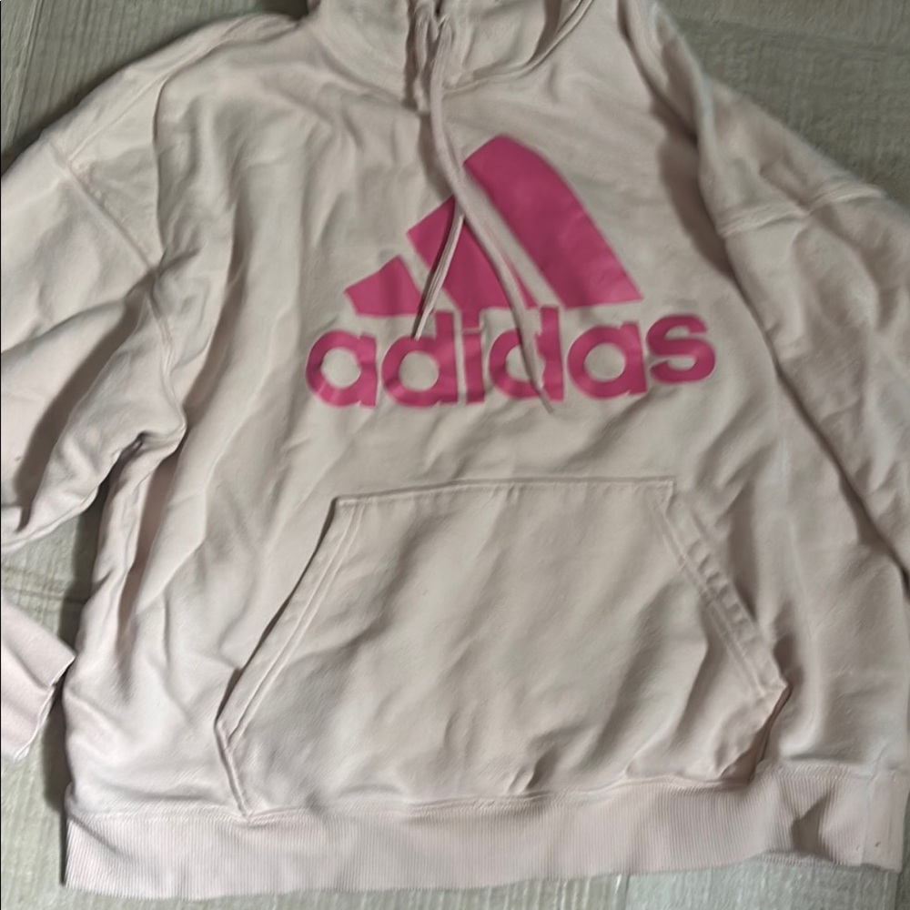 adidas Teal Hoodie & Light Pink Adidas Logo Hoodie - Picture 5 of 8